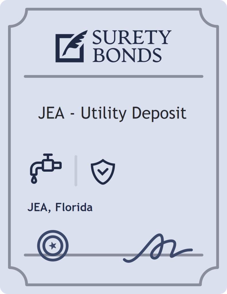 Surety bond badge for JEA - Utility Deposit