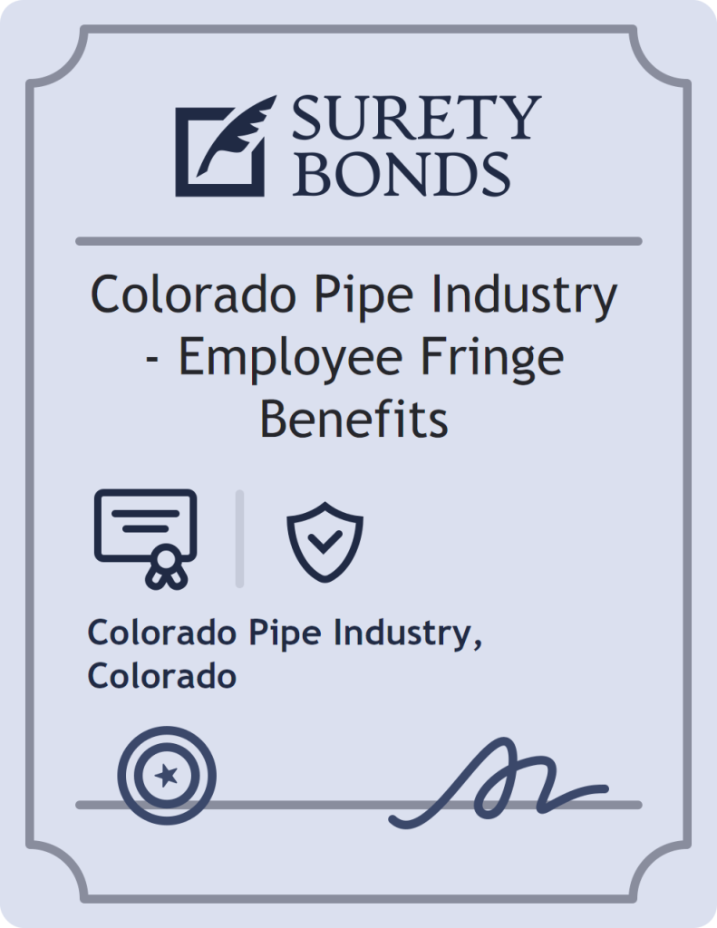 Surety bond badge for Colorado Pipe Industry - Employee Fringe Benefits
