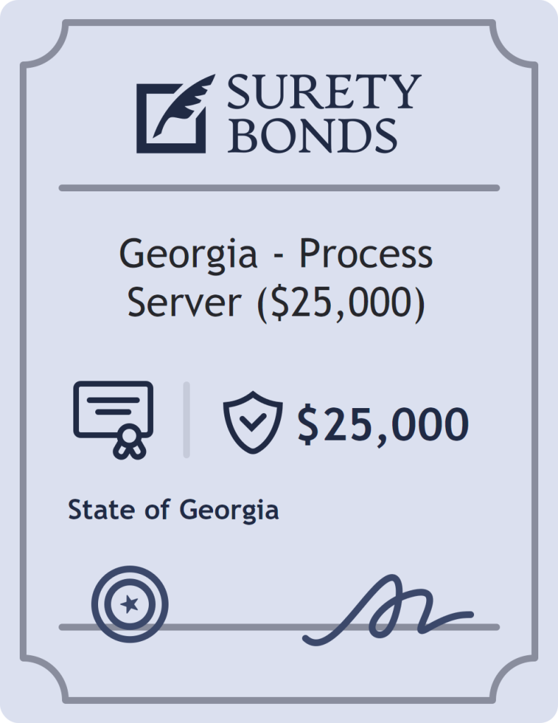 Surety bond badge for Georgia - Process Server ($25,000)