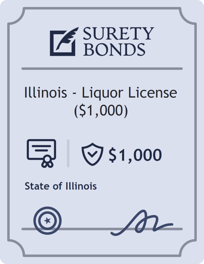 Surety bond badge for Illinois - Liquor License ($1,000)