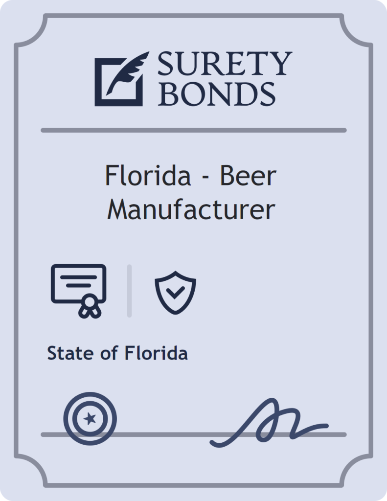 Surety bond badge for Florida - Beer Manufacturer