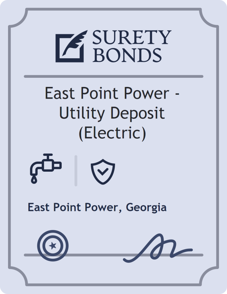Surety bond badge for East Point Power - Utility Deposit (Electric)