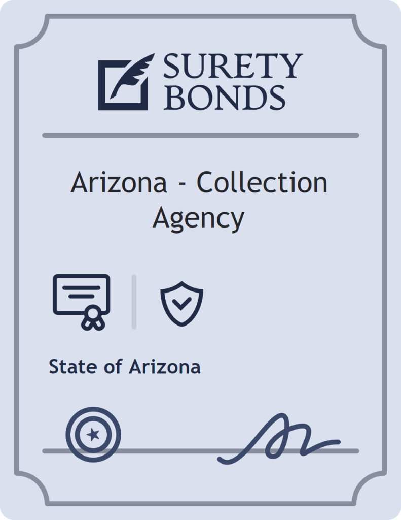 Surety bond badge for Arizona - Collection Agency