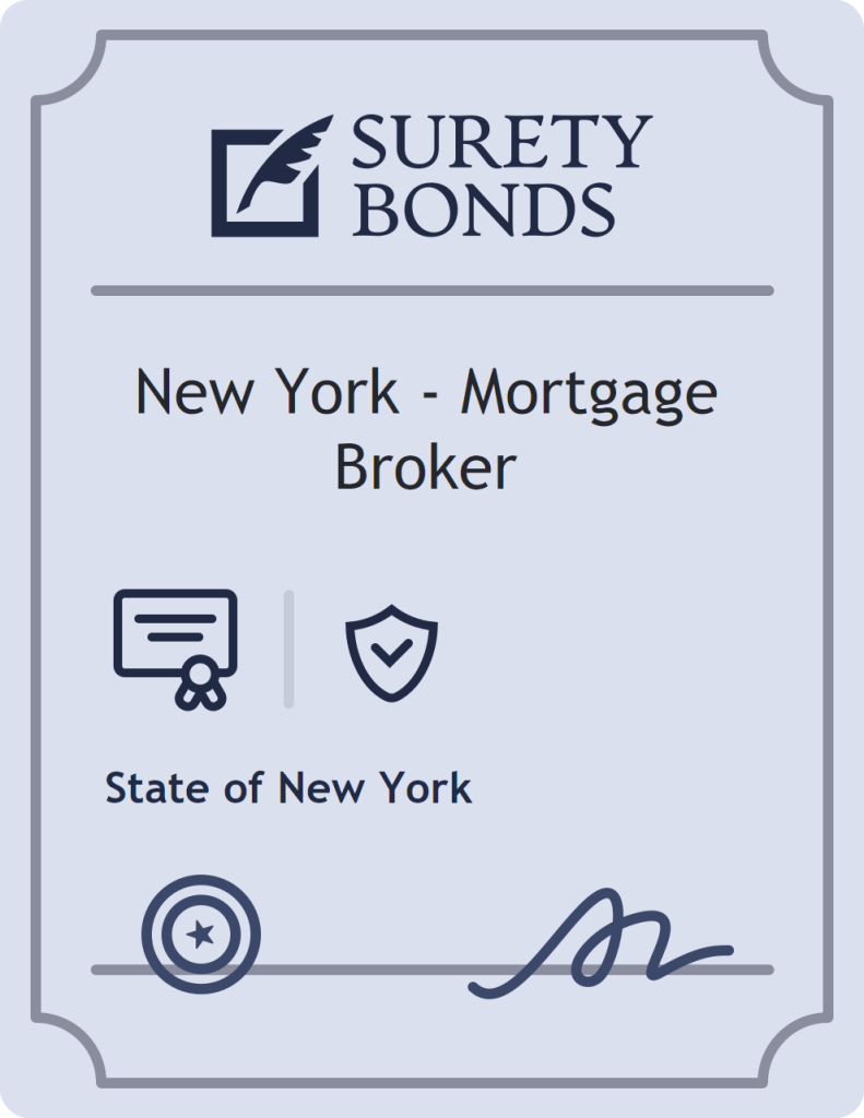 Surety bond badge for New York - Mortgage Broker