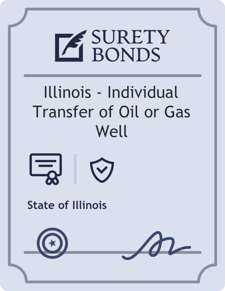 Surety bond badge for Illinois - Individual Transfer of Oil or Gas Well