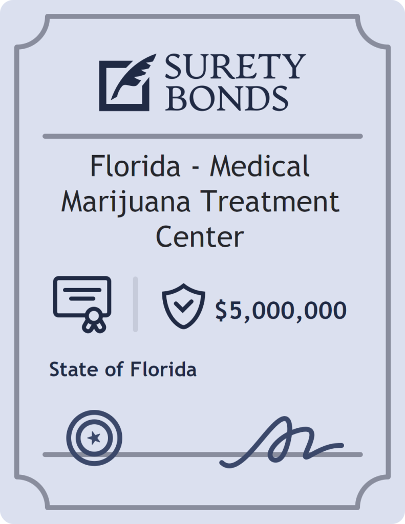 Surety bond badge for Florida - Medical Marijuana Treatment Center