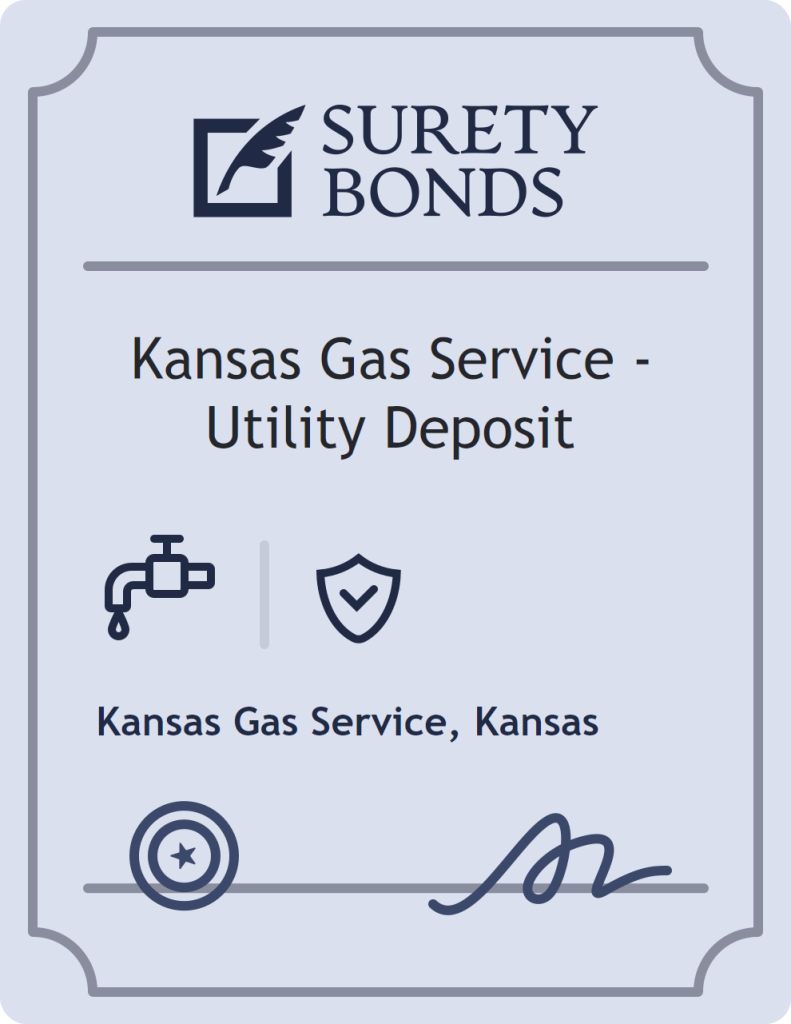 Surety bond badge for Kansas Gas Service - Utility Deposit