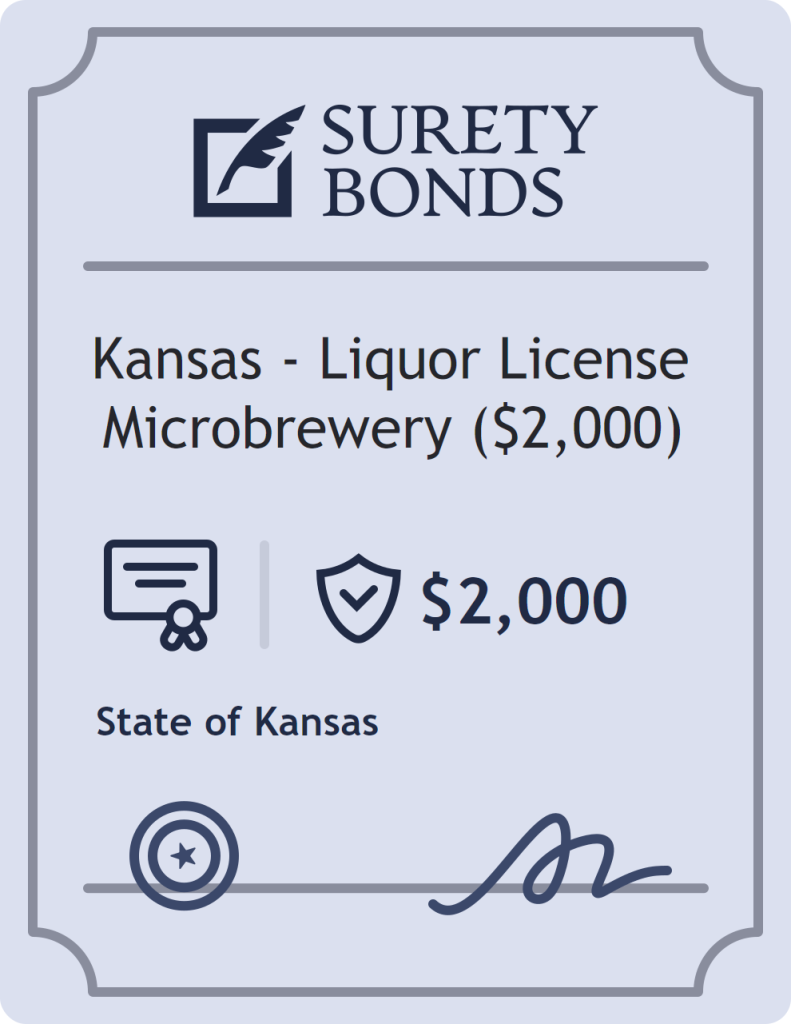 Surety bond badge for Kansas - Liquor License Microbrewery ($2,000)