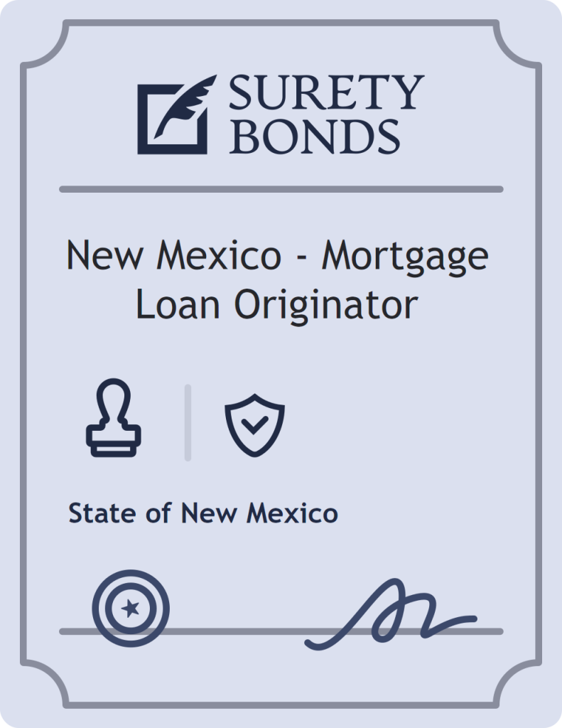 Surety bond badge for New Mexico - Mortgage Loan Originator