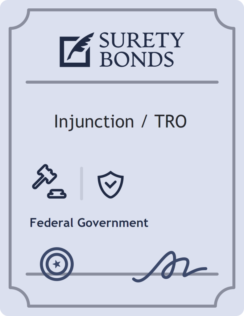 Surety bond badge for Injunction / TRO