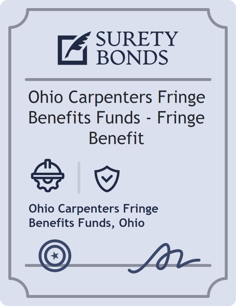 Surety bond badge for Ohio Carpenters Fringe Benefits Funds - Fringe Benefit