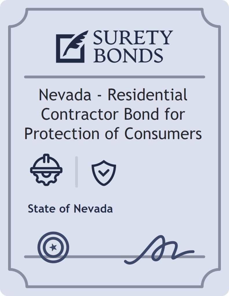 Surety bond badge for Nevada - Residential Contractor Bond for Protection of Consumers
