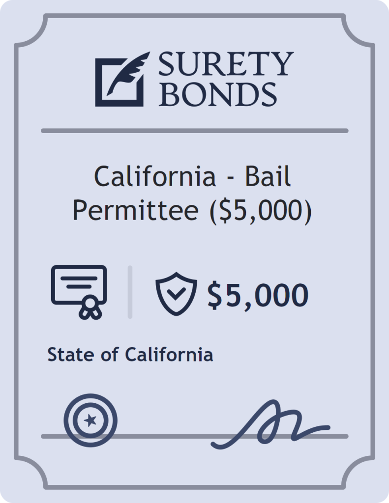 Surety bond badge for California - Bail Permittee ($5,000)