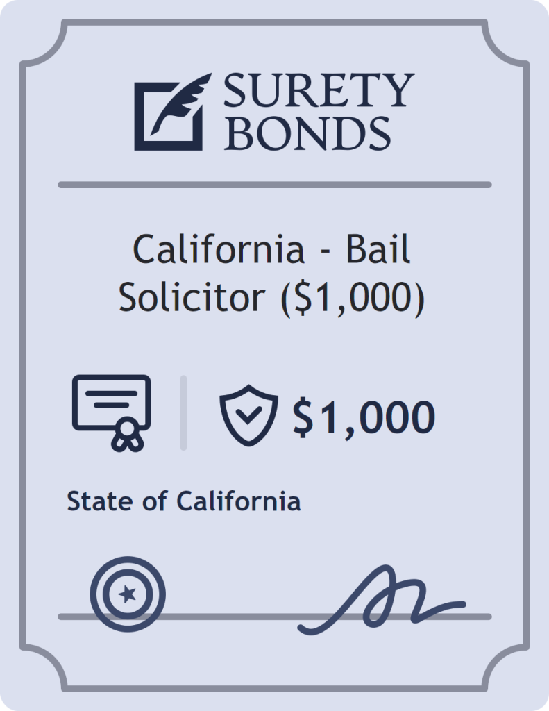 Surety bond badge for California - Bail Solicitor ($1,000)