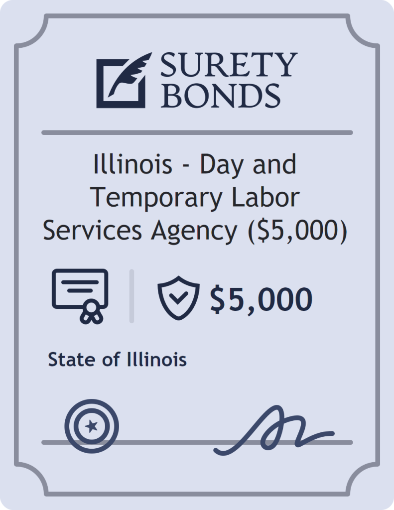 Surety bond badge for Illinois - Day and Temporary Labor Services Agency ($5,000)