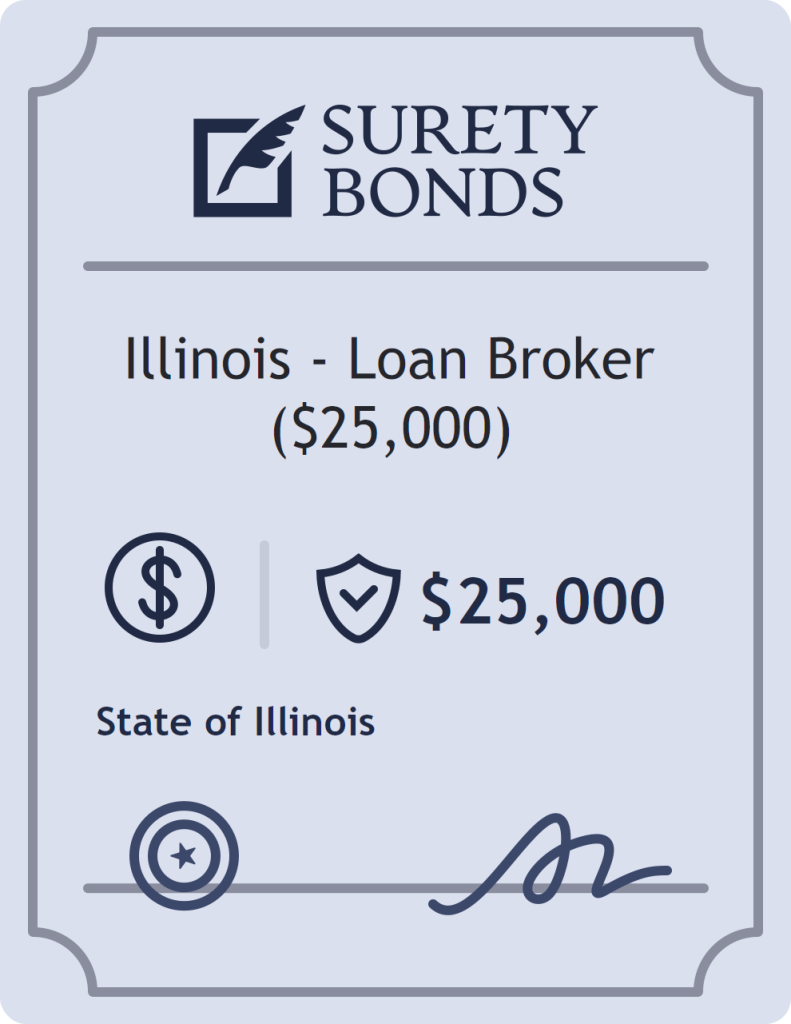 Surety bond badge for Illinois - Loan Broker ($25,000)