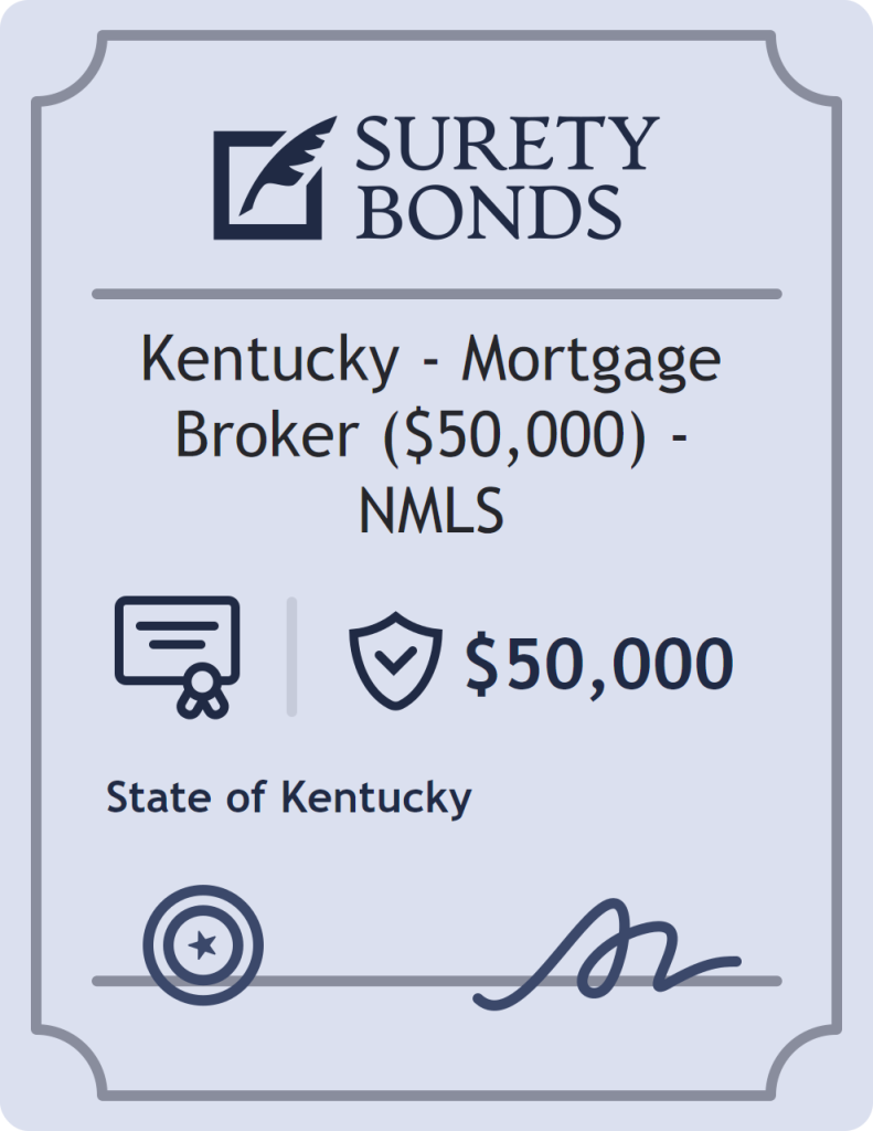 Surety bond badge for Kentucky - Mortgage Broker ($50,000) - NMLS