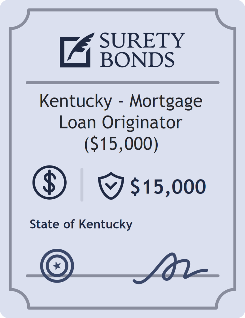 Surety bond badge for Kentucky - Mortgage Loan Originator ($15,000)