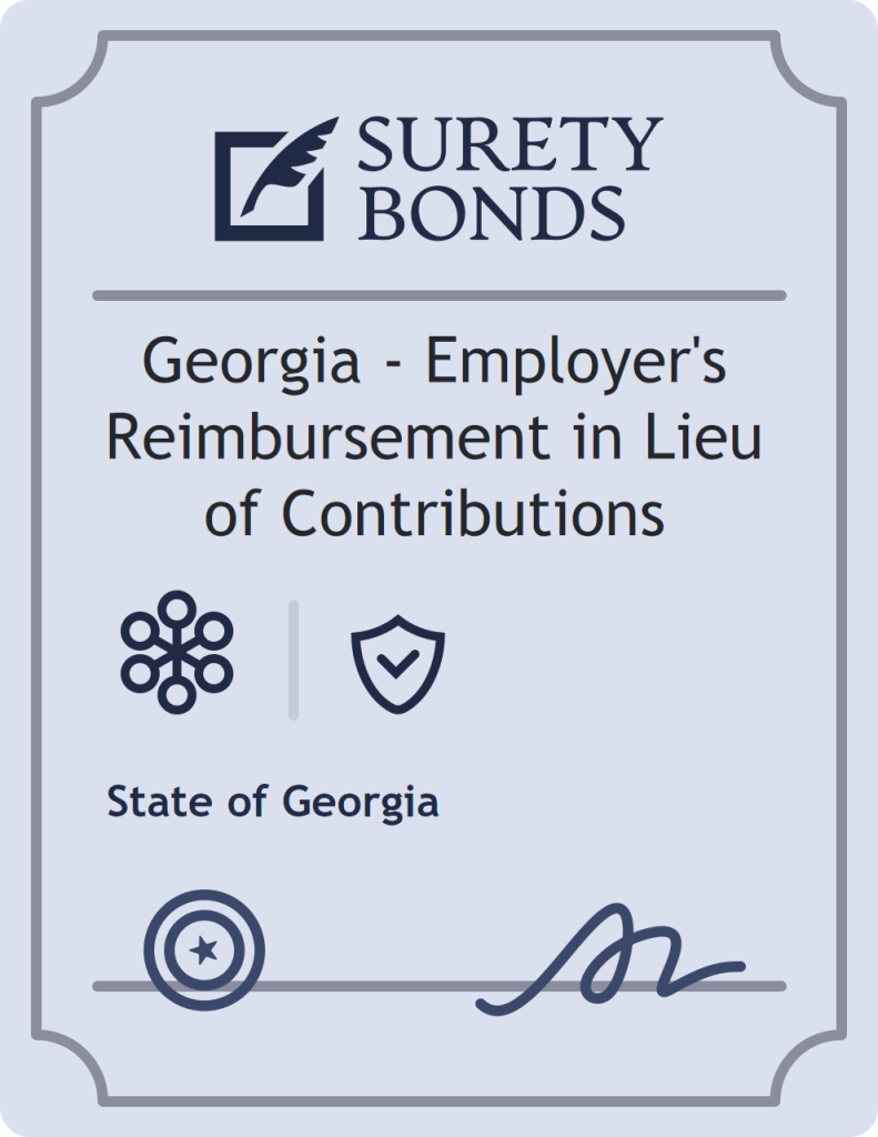 Surety bond badge for Georgia - Employer's Reimbursement in Lieu of Contributions
