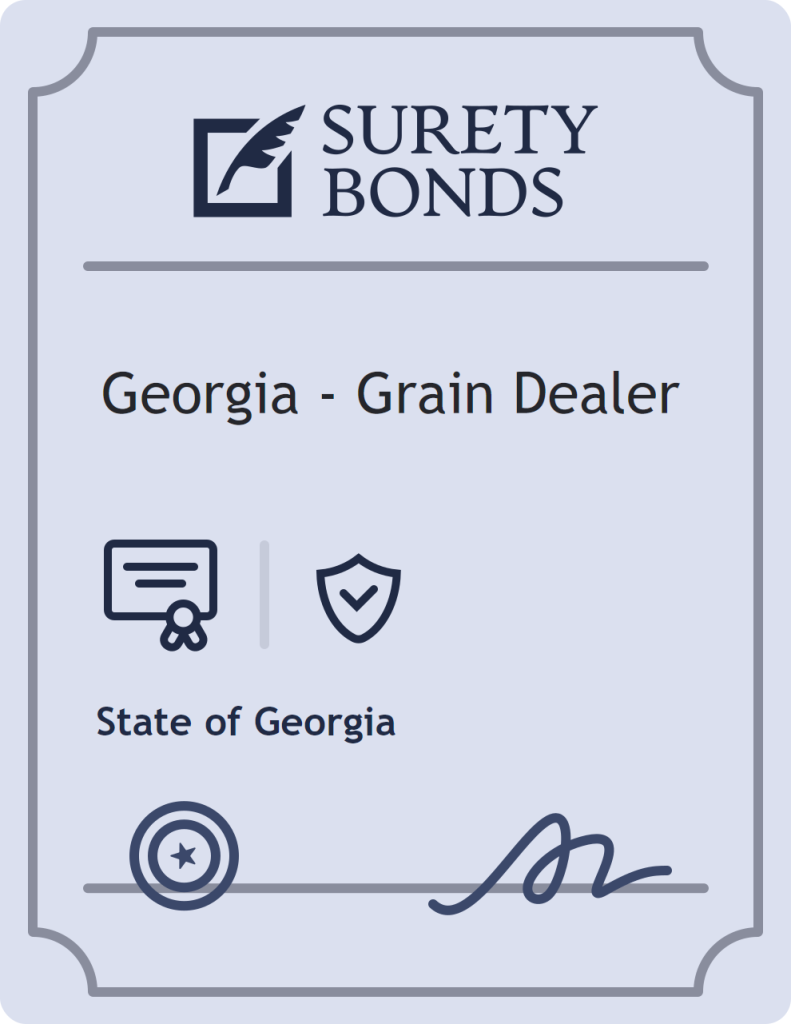 Surety bond badge for Georgia - Grain Dealer