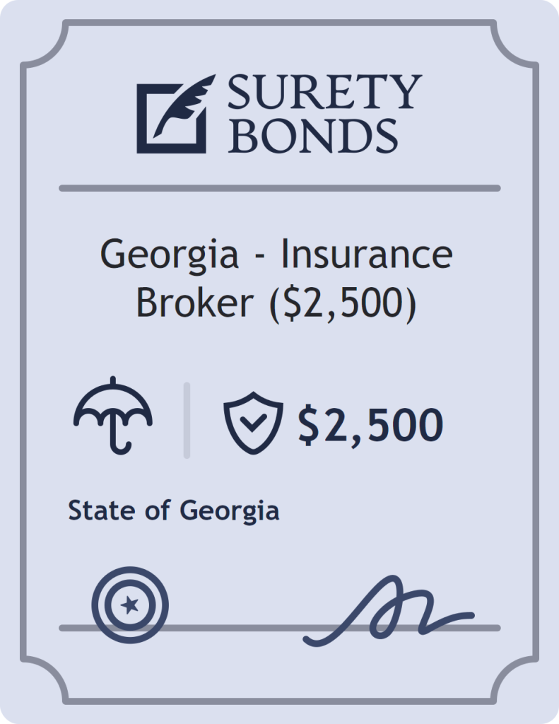 Surety bond badge for Georgia - Insurance Broker ($2,500)
