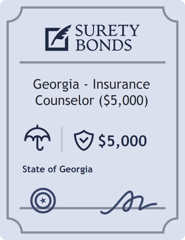 Surety bond badge for Georgia - Insurance Counselor ($5,000)