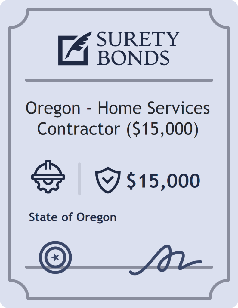 Surety bond badge for Oregon - Home Services Contractor ($15,000)