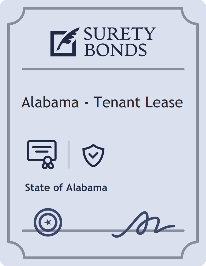 Surety bond badge for Alabama - Tenant Lease