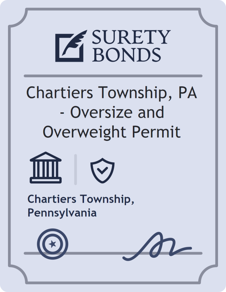 Surety bond badge for Chartiers Township, PA - Oversize and Overweight Permit