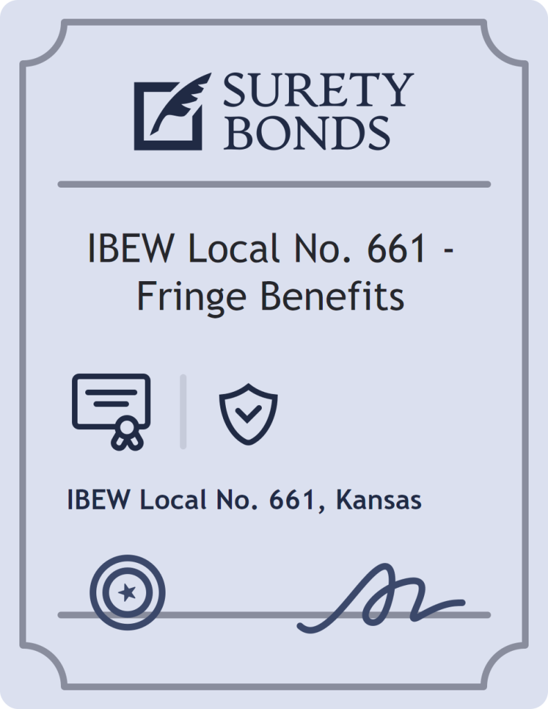 Surety bond badge for IBEW Local No. 661 - Fringe Benefits