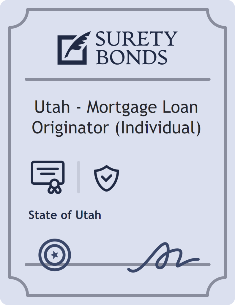 Surety bond badge for Utah - Mortgage Loan Originator (Individual)