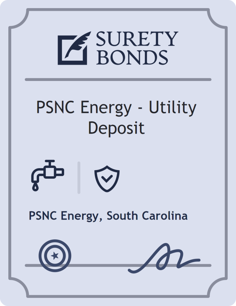 Surety bond badge for PSNC Energy - Utility Deposit