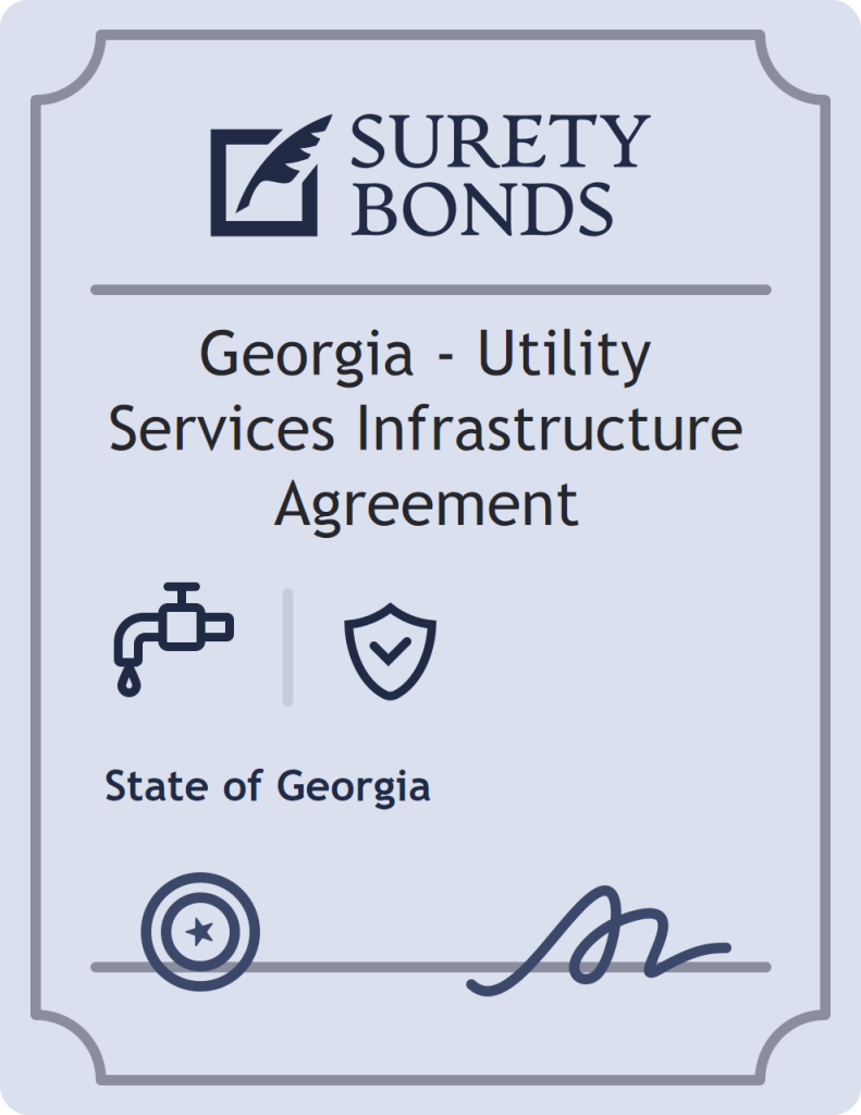 Surety bond badge for Georgia - Utility Services Infrastructure Agreement