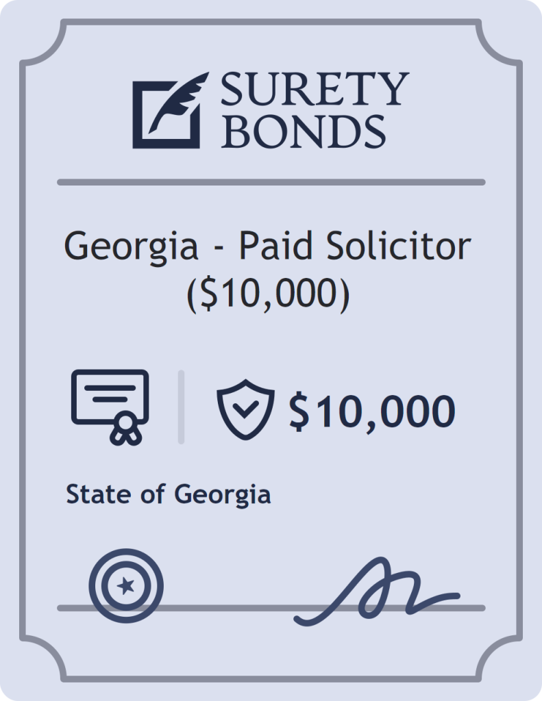 Surety bond badge for Georgia - Paid Solicitor ($10,000)