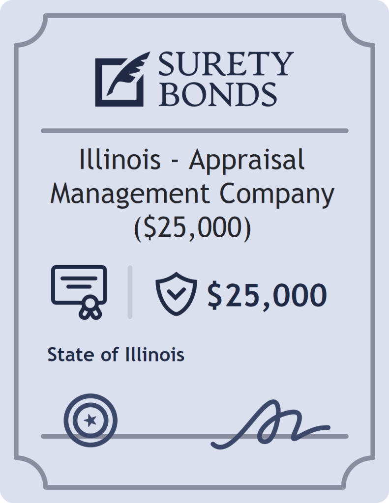 Surety bond badge for Illinois - Appraisal Management Company ($25,000)