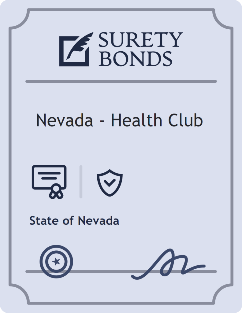 Surety bond badge for Nevada - Health Club