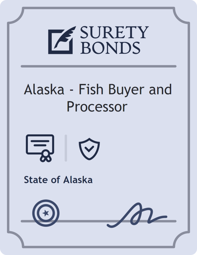 Surety bond badge for Alaska - Fish Buyer and Processor