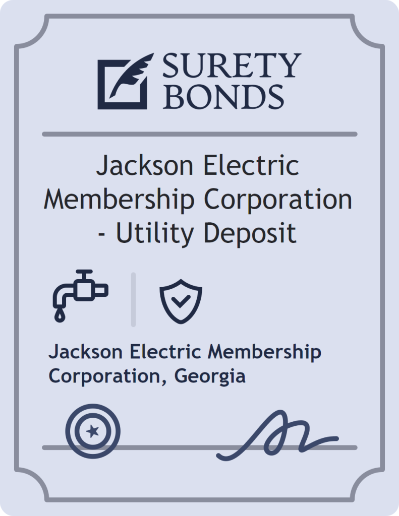 Surety bond badge for Jackson Electric Membership Corporation - Utility Deposit