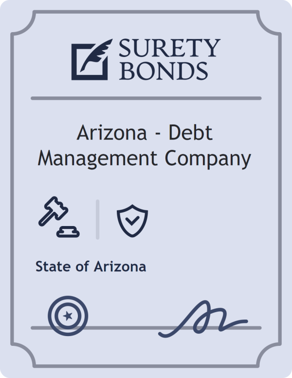 Surety bond badge for Arizona - Debt Management Company