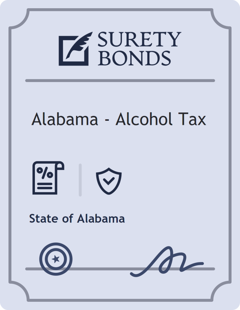 Surety bond badge for Alabama - Alcohol Tax