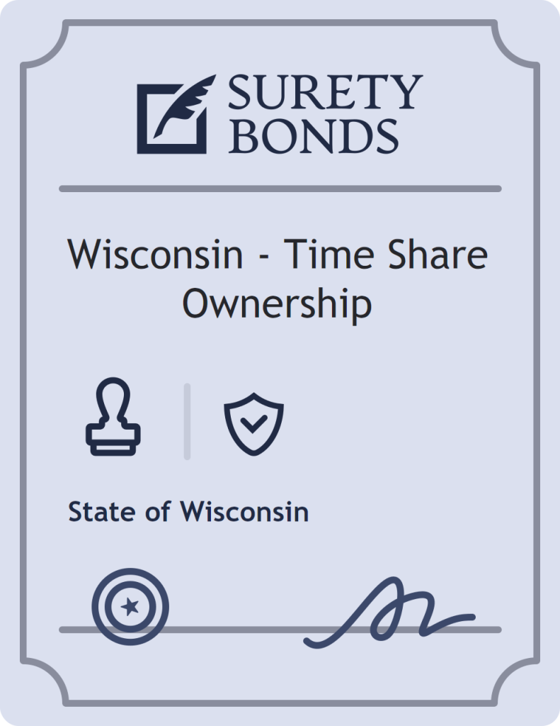 Wisconsin - Time Share Ownership surety bond badge