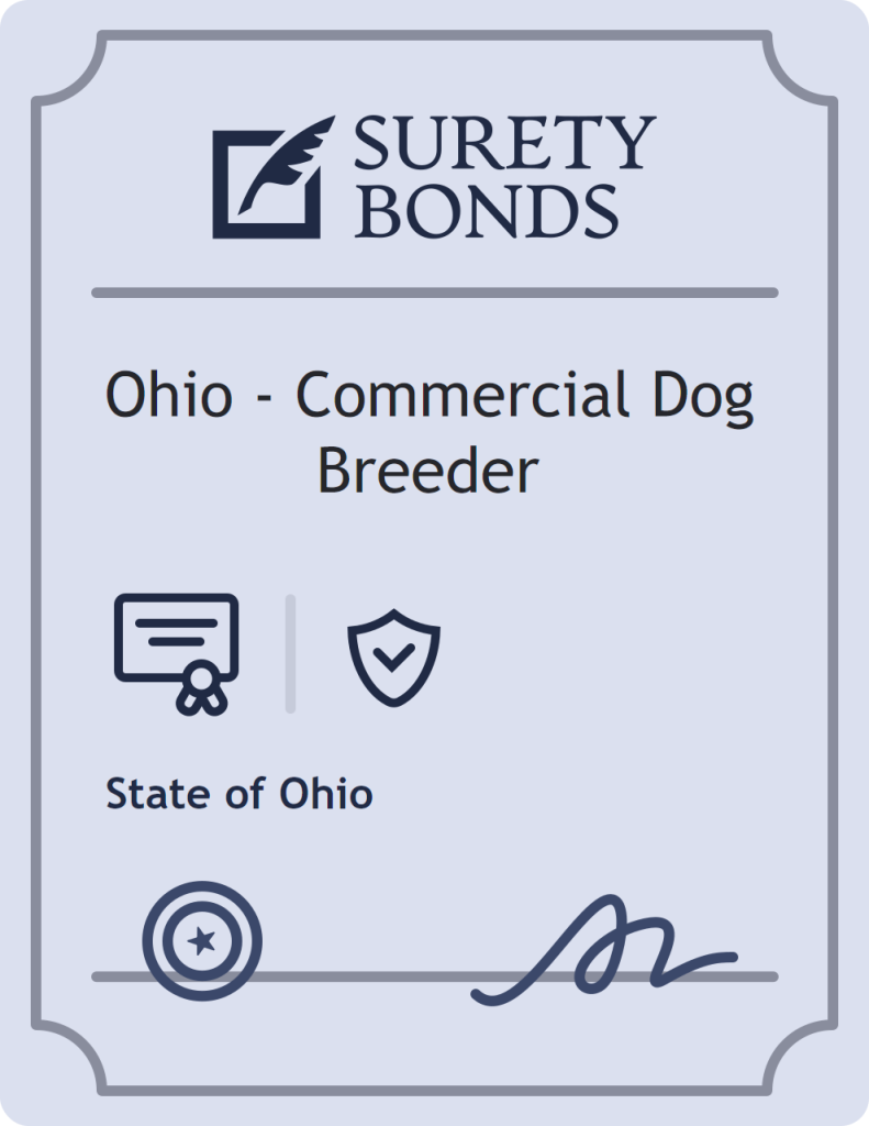 Surety bond badge for Ohio - Commercial Dog Breeder
