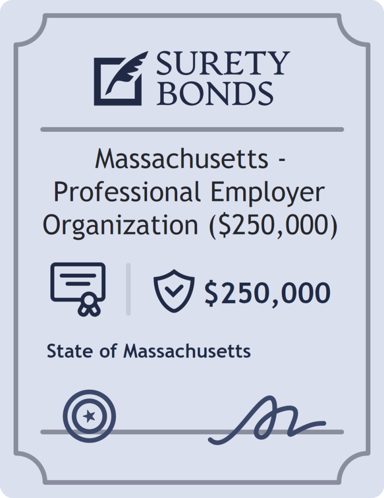 Surety bond badge for Massachusetts - Professional Employer Organization ($250,000)