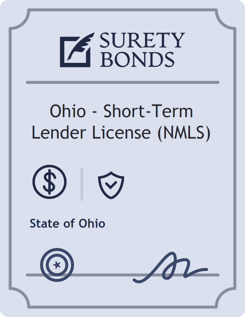 Surety bond badge for Ohio - Short-Term Lender License (NMLS)
