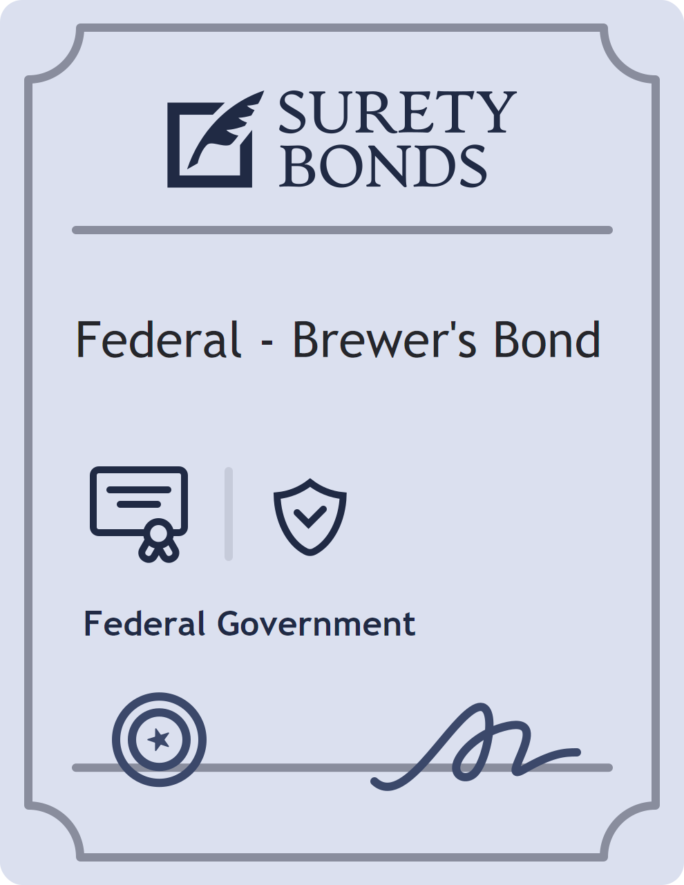 Surety bond badge for Federal - Brewer's Bond