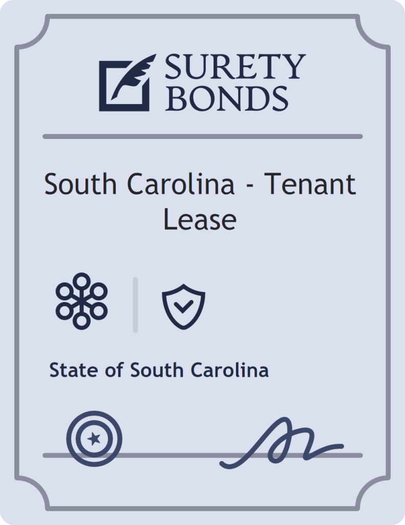 Surety bond badge for South Carolina - Tenant Lease