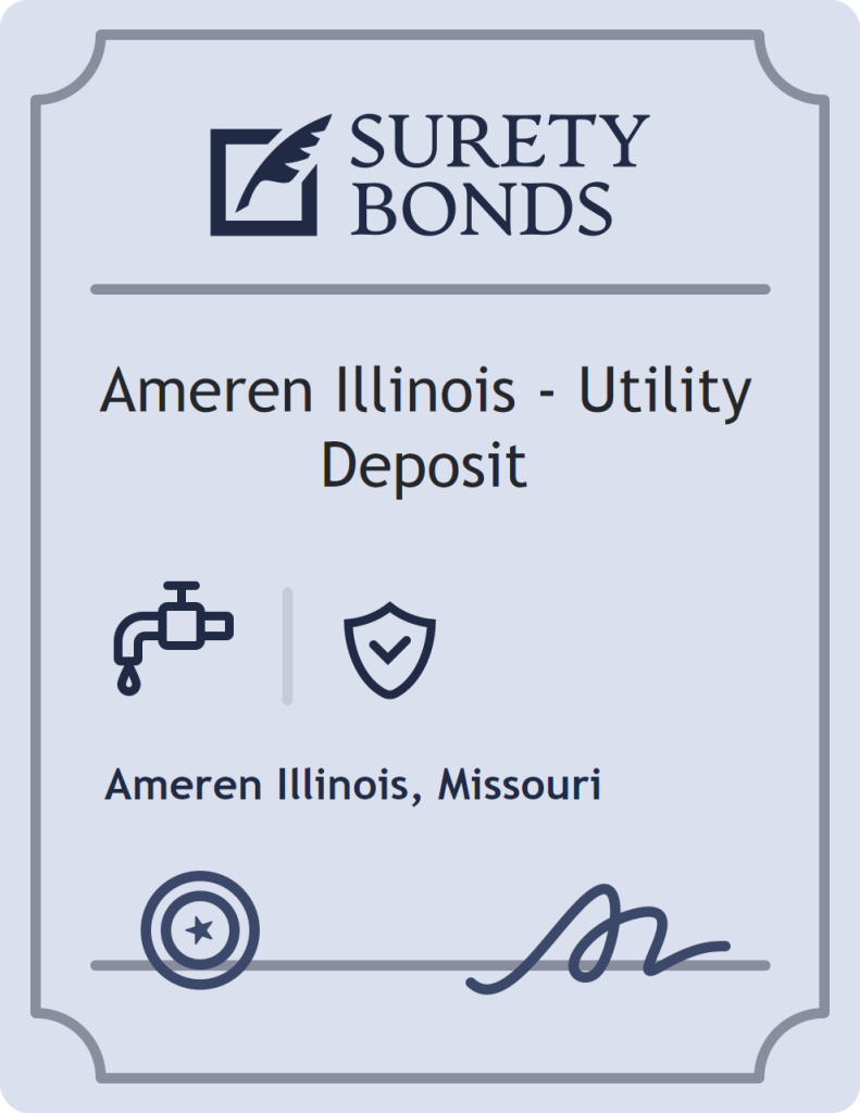 Surety bond badge for Ameren Illinois - Utility Deposit
