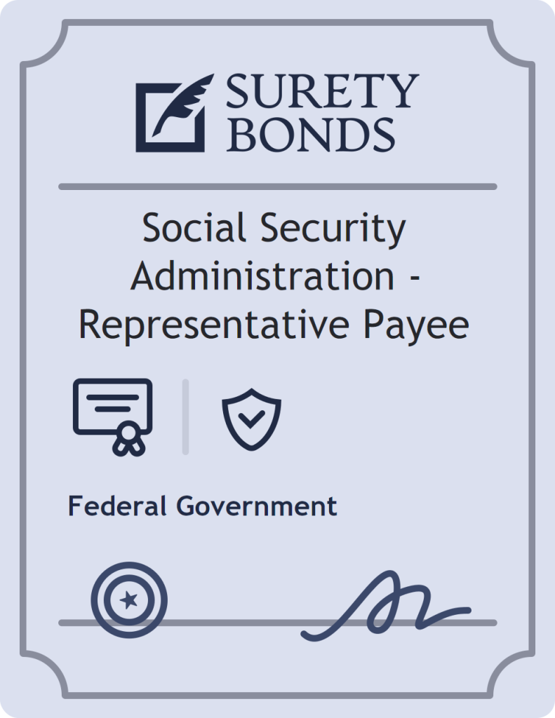 Surety bond badge for Social Security Administration - Representative Payee