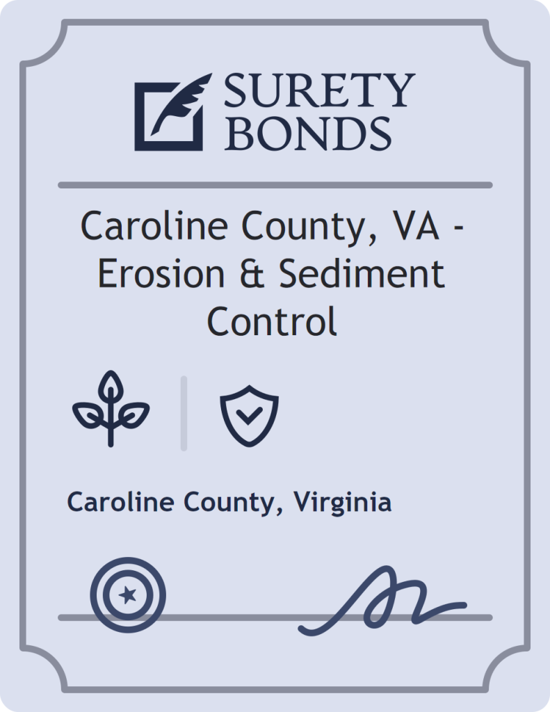 Surety bond badge for Caroline County, VA - Erosion & Sediment Control