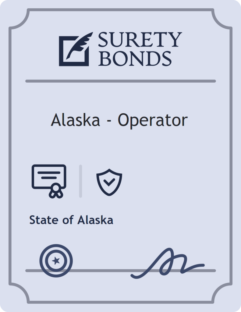 Surety bond badge for Alaska - Operator